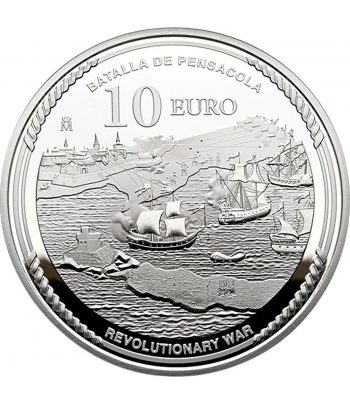 Moneda de España 10 euros 2025 250 aniversario EEUU. Gálvez.  - 2