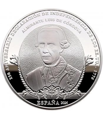 Moneda de España 10 euros 2025 250 aniversario EEUU. Córdova.  - 1