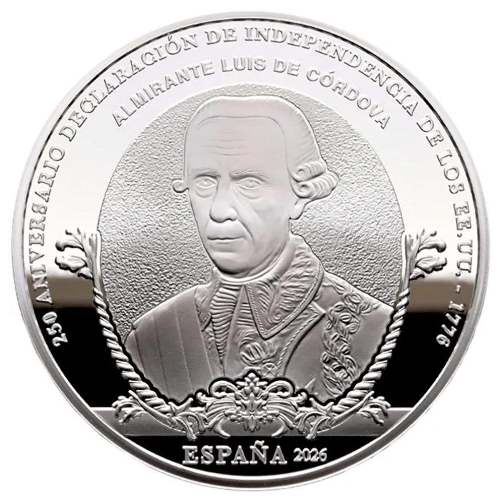 Moneda de España 10 euros 2025 250 aniversario EEUU. Córdova.  - 1