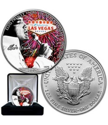 Moneda de plata 1$ Estados Unidos Elvis "in vegas" 2005