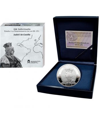 Moneda de España 10 euros 2026 250 aniversario EEUU. Isabel I.  - 3
