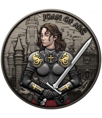 Estados Unidos onza de plata Juana de Arco. Color  - 1