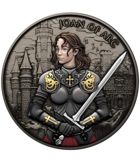 Estados Unidos onza de plata Juana de Arco. Color  - 1