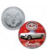 Moneda de plata colorizada 1$ Estados Unidos Corvette 2003