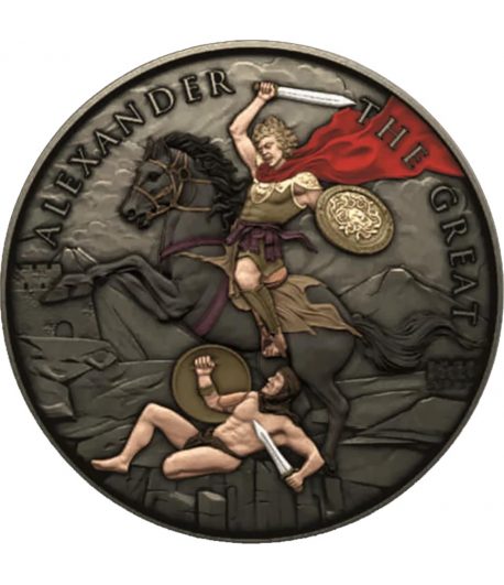 Estados Unidos onza de plata Alejandro Magno. Color  - 1