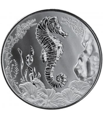 Moneda de plata 2 Tala Samoa 2025. Caballito de Mar.  - 1