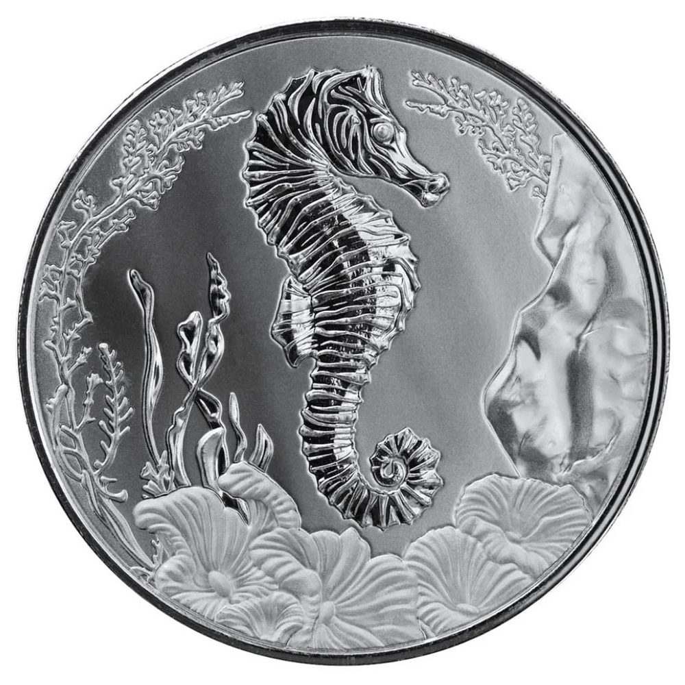 Moneda de plata 2 Tala Samoa 2025. Caballito de Mar.  - 1