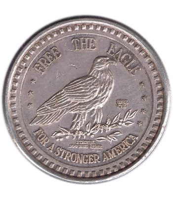 Moneda de plata Estados Unidos 1982 Free The Eagle.  - 1