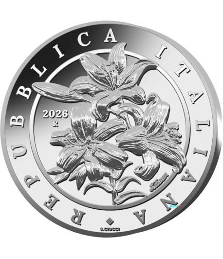 Moneda de plata Italia 0,25 Euros 2026 Flora. Lirio.  - 1
