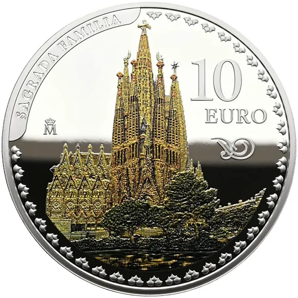 Moneda de España 10 euros 2026 Año Gaudí. Sagrada Familia.  - 1
