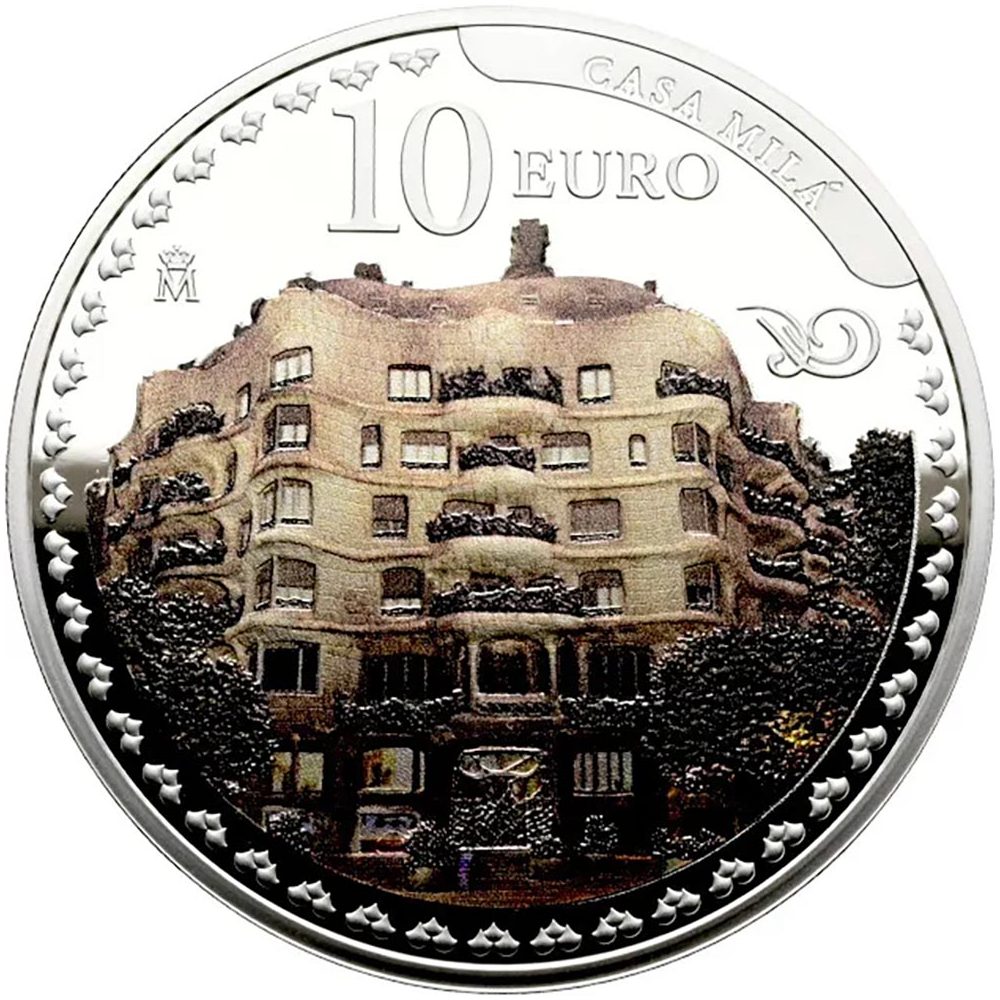 Moneda de España 10 euros 2026 Año Gaudí. Casa Milá.  - 1