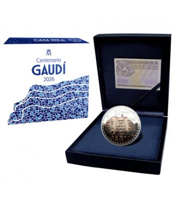 Moneda de España 10 euros 2026 Año Gaudí. Casa Milá.  - 3