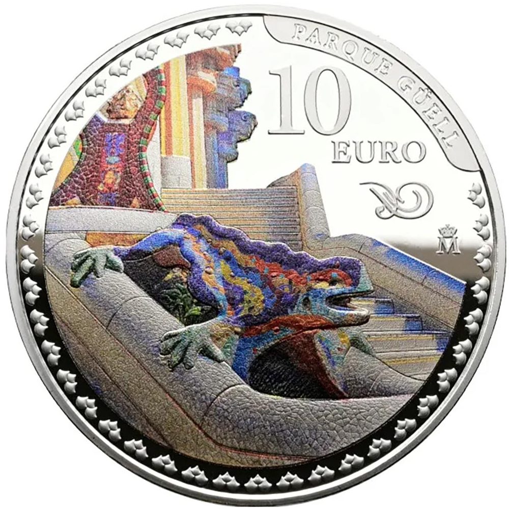 Moneda de España 10 euros 2026 Año Gaudí. Parque Güell.  - 1