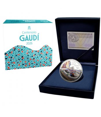 Moneda de España 10 euros 2026 Año Gaudí. Parque Güell.  - 3