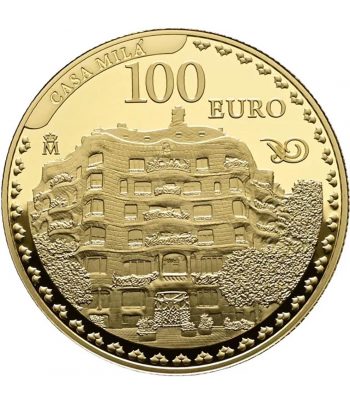 Monedas 2026 Año Gaudí. Estuche conjunto 3 monedas oro.  - 3