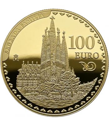 Moneda de España 100 euros 2026 Año Gaudí. Sagrada Familia. Oro  - 1