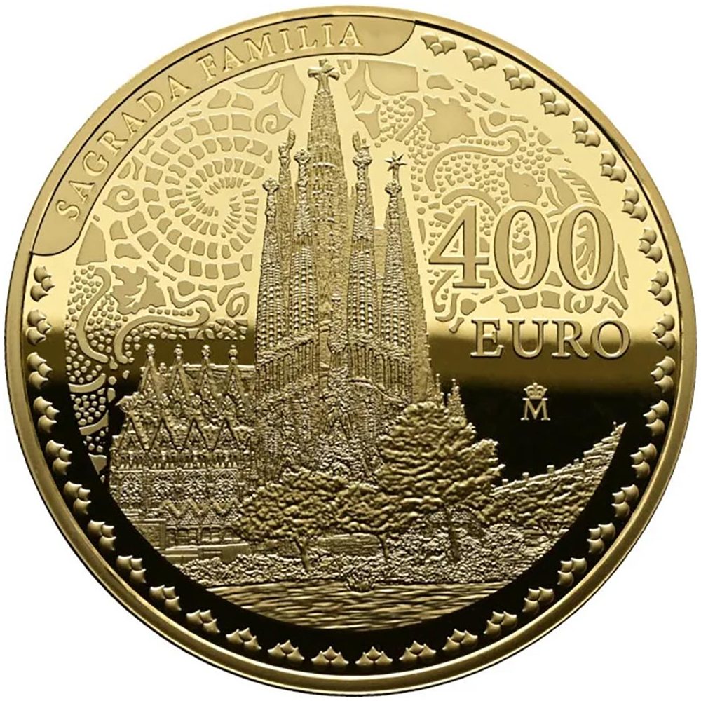 Moneda de España 400 euros 2026 Año Gaudí. Sagrada Familia. Oro  - 1