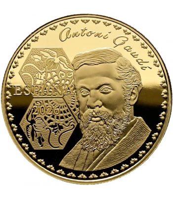 Moneda de España 400 euros 2026 Año Gaudí. Sagrada Familia. Oro  - 2