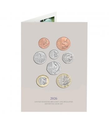 Estuche oficial 8 monedas Gran Bretaña 2026.  - 2