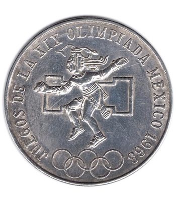 Moneda de Mexico 25 pesos 1968 Juegos Olimpicos. Plata  - 1