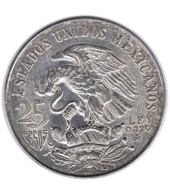 Moneda de Mexico 25 pesos 1968 Juegos Olimpicos. Plata  - 2