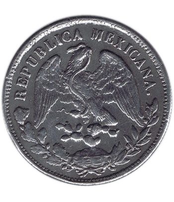 Moneda de Mexico 1 peso 1909. Plata  - 2