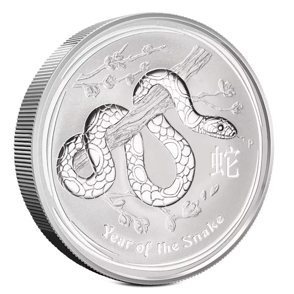 Moneda de plata 2$ Australia Año Lunar Serpiente 2013. 2 onzas  - 1