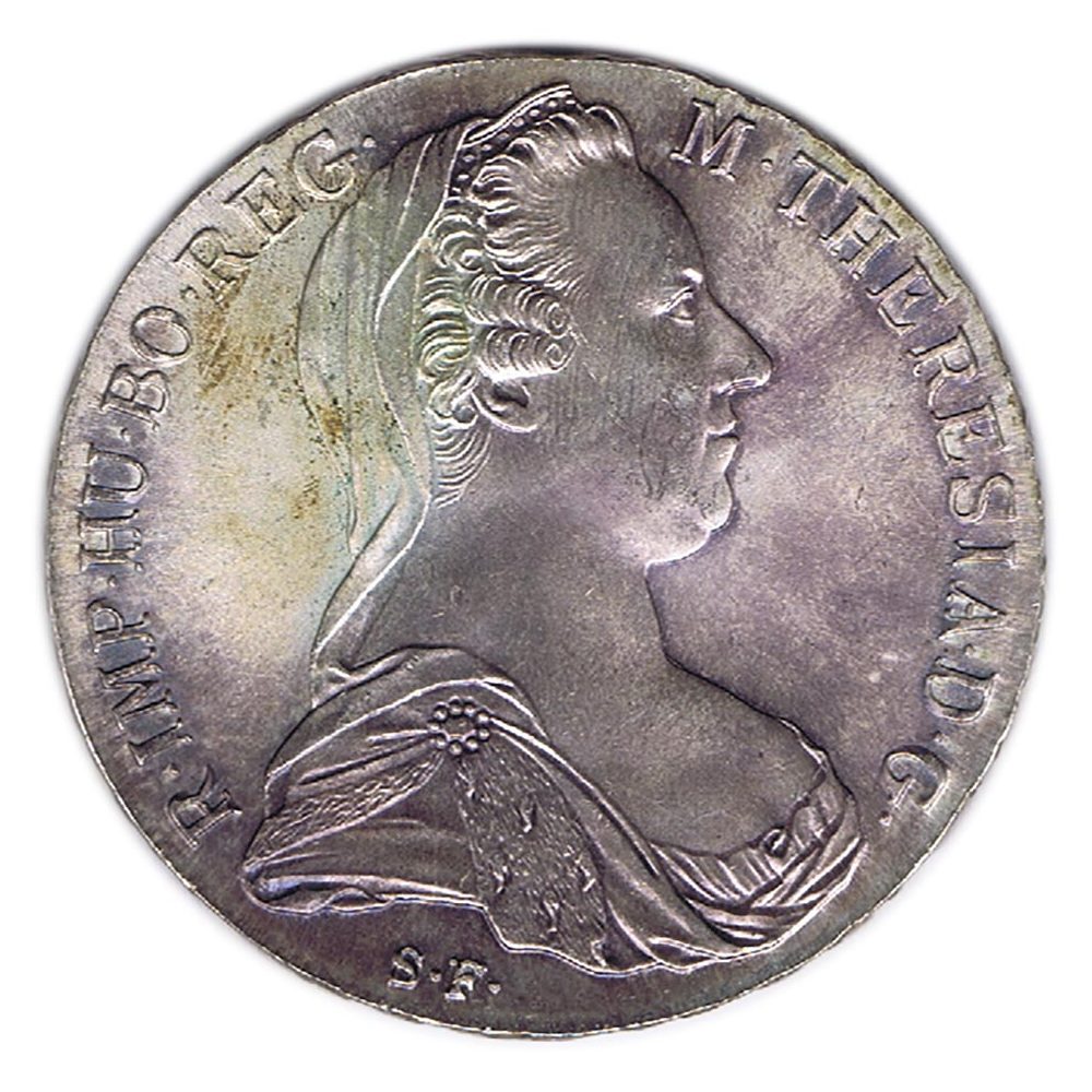 Moneda Austria Thaler 1780. Reacuñación. Plata  - 1