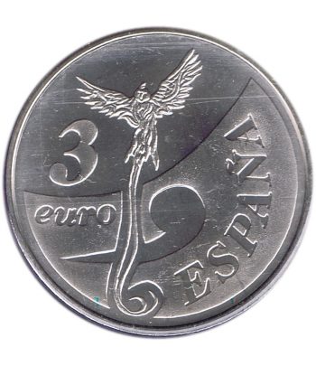 Moneda de plata de España 3 euros Ruta Quetzal 1998  - 1