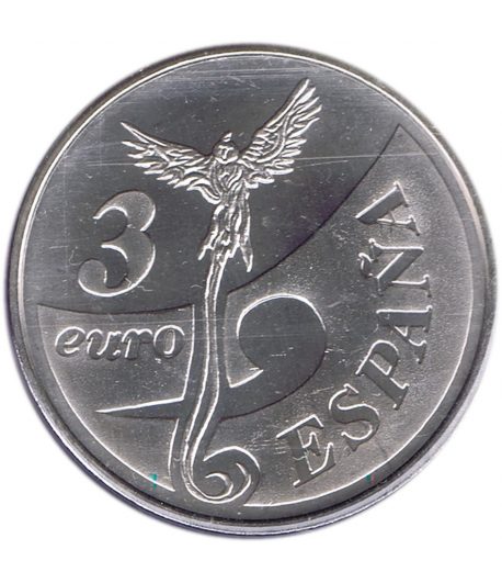 Moneda de plata de España 3 euros Ruta Quetzal 1998  - 1