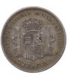 Moneda de España 5 Pesetas Plata 1871 *71 Amadeo I SD M.  - 2