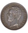 Moneda de España 5 Pesetas Plata 1871 *71 Amadeo I SD M.  - 1
