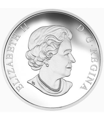Moneda Canadá 25$ Canadá 2017 Dragón. Plata Color  - 2