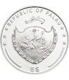 Moneda de 5$ Palau 2009 Ave del Paraíso. Plata Color  - 2
