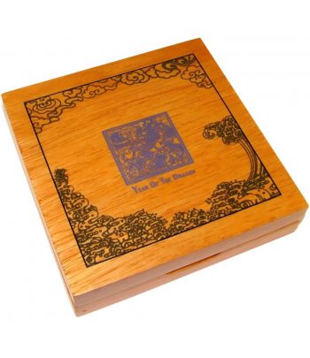 Moneda de plata 5$ Islas Cook 2012. Dragón Suerte.  - 4