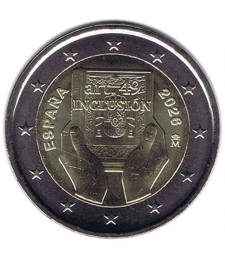moneda 2 euros España 2026 Inclusión.  - 1