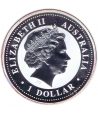 Moneda de plata 1$ Australia Kookaburra 2008. Dorada  - 2