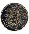 Moneda de plata 2$ Niue Tortuga Carey 2015 Rodio y oro.  - 1