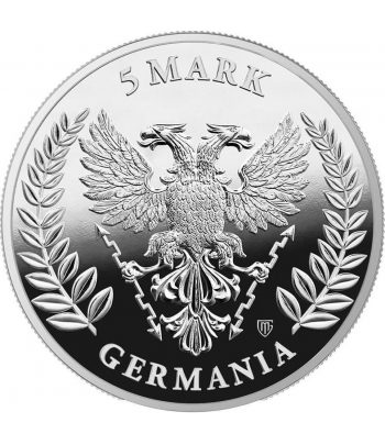 Moneda de Plata 5 Mark Alemania 2026 Germania. 1onza Proof  - 2