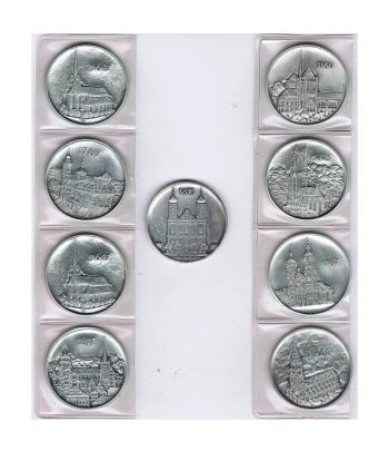 Medallas de plata Iglesias de Suiza. 9 medallas  - 1