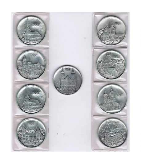 Medallas de plata Iglesias de Suiza. 9 medallas  - 1