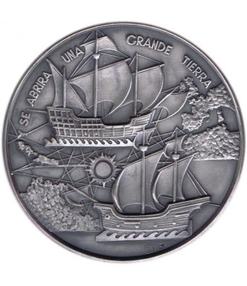 Medalla de plata Cristobal Colón y Carabelas.  - 1