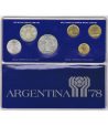 Argentina 1977 Mundial Futbol Argentina 78. 6 monedas Plata y Cobre  - 1