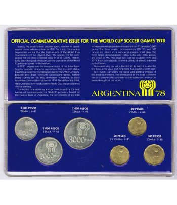 Argentina 1978 Mundial Futbol Argentina 78. 6 monedas Plata y Cobre  - 2