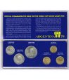 Argentina 1978 Mundial Futbol Argentina 78. 6 monedas Plata y Cobre  - 2