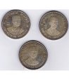 Monedas 20 pesos Cuba 1977 Líderes Revolución. 3 monedas Plata  - 1