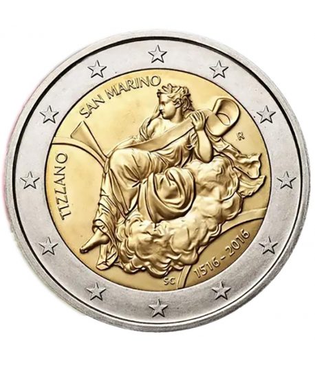 moneda 2 euros San Marino 2026 450 años Tiziano  - 1