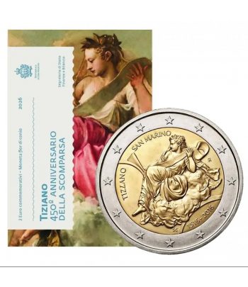 moneda 2 euros San Marino 2026 450 años Tiziano  - 2