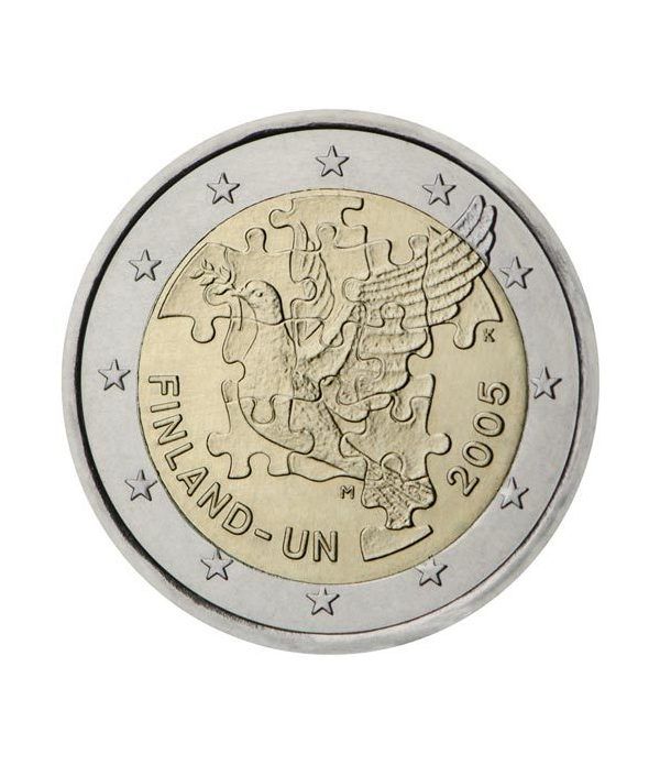 moneda 2 euros Finlandia 2005 Naciones Unidas