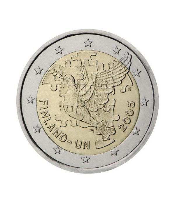 moneda conmemorativa 2 euros Finlandia 2005.